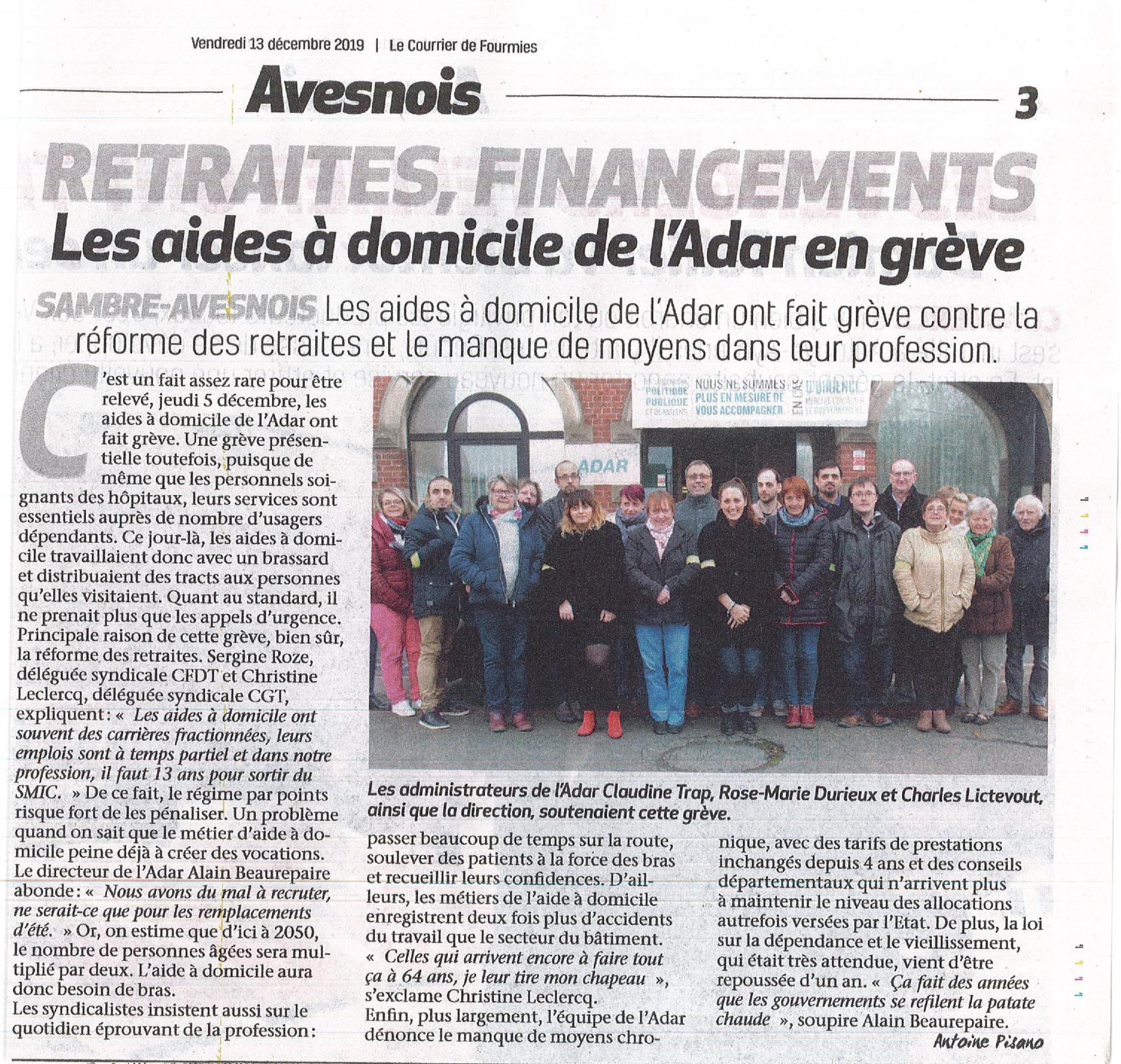 Greve - Courrier de Fourmies 13.12.2019