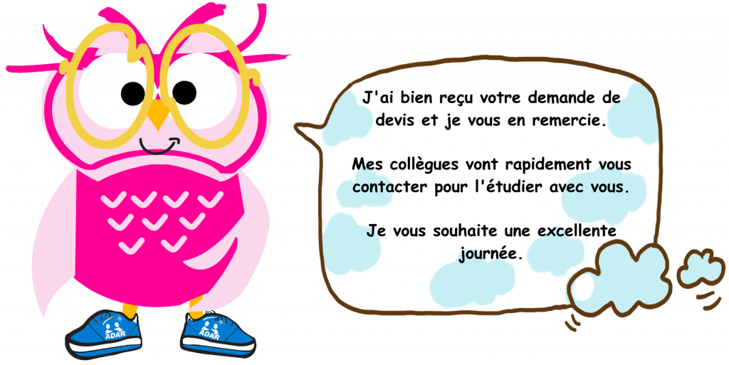 Merci pour le devis